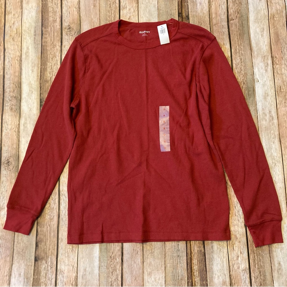 Old Navy NWT Cherry Fiz Waffle Knit Long Sleeve Thermal Top Size S